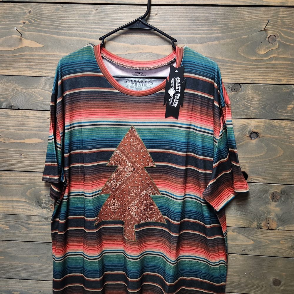 CRAZY TRAIN CHRISTMAS SERAPE SHIRT XXXL
